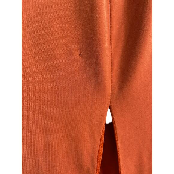 Katie May Lenny Midi Dress Backless Draped Neck Jersey Sleeveless Rust Stretch L - Picture 10 of 14